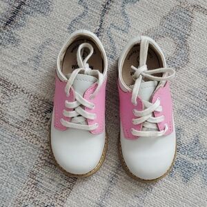 Footmates Baby Girl Bubblegum Pink Cheer Saddle Shoes Sz7
